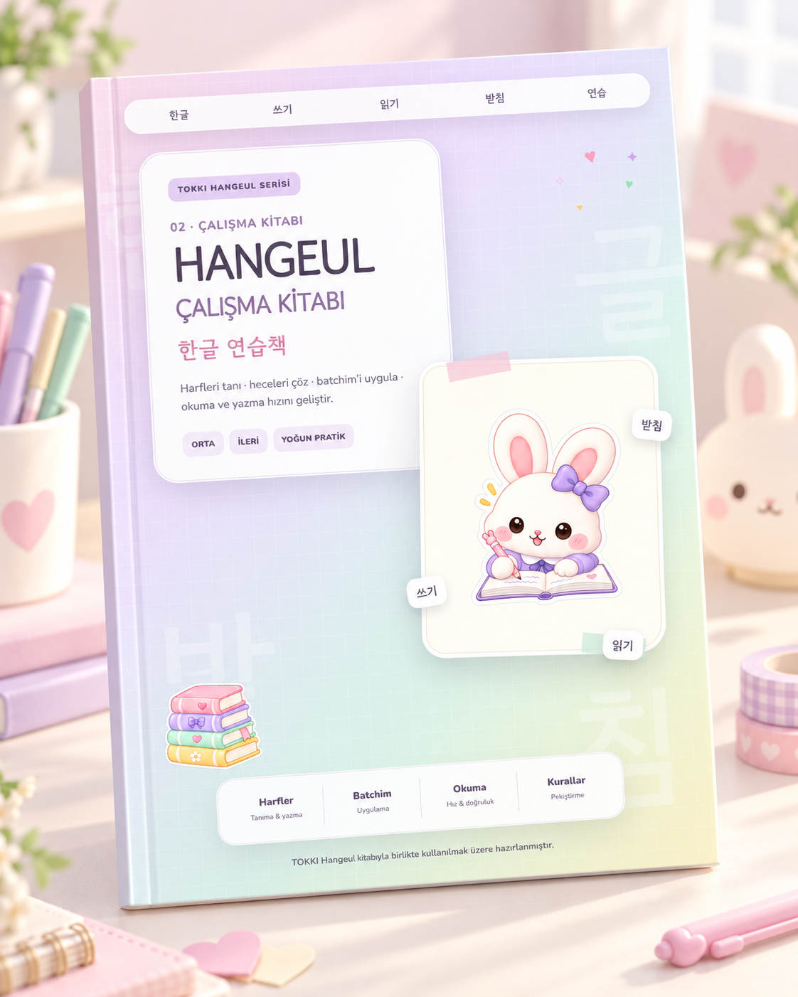 TOKKI Hangeul Çalışma Kitabı kapağı